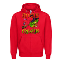 Red hocus croakus Zipper Hoodie - BundleAndBundleShop