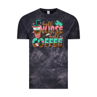 Cloud Black half nurse half coffee Vintage Tee - texasbilliewilder