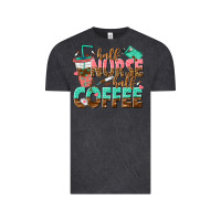 Vintage Black half nurse half coffee Vintage Tee - texasbilliewilder