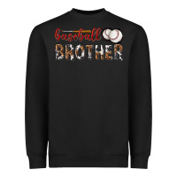 Black baseball brother with leopard Heavyweight Sweatshirt - texasbilliewilder