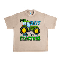 French Oak just a boy who loves tractors Urban Heavy Tee - Zillion Design Studio