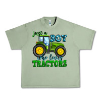 Oil Green just a boy who loves tractors Urban Heavy Tee - Zillion Design Studio
