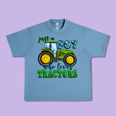 Just A Boy Who Loves Tractors Urban Heavy Tee Designed By Zillion Design Studio