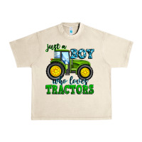 Sandshell just a boy who loves tractors Urban Heavy Tee - Zillion Design Studio