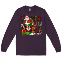 Plum fa la la la la christmas santa claus coffee cup Long Sleeve Tee - FaDigitalArtStudio
