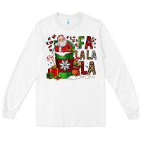 White fa la la la la christmas santa claus coffee cup Long Sleeve Tee - FaDigitalArtStudio