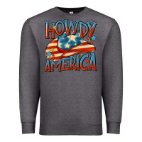 Charcoal Heather howdy america Premium Sweatshirt - MaliasSmallBusiness