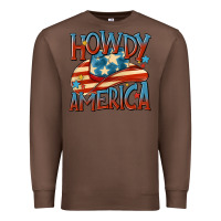 Chestnut howdy america Premium Sweatshirt - MaliasSmallBusiness
