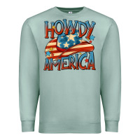 Seafoam howdy america Premium Sweatshirt - MaliasSmallBusiness