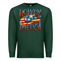Sports Green howdy america Premium Sweatshirt - MaliasSmallBusiness