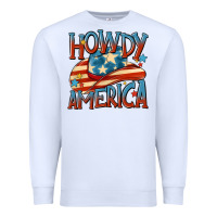 White howdy america Premium Sweatshirt - MaliasSmallBusiness