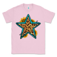 Bubblegum Pink western leopard star Classic Tee - HRA Design Shop
