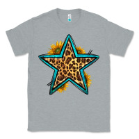 Heather Grey western leopard star Classic Tee - HRA Design Shop