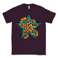 Plum western leopard star Classic Tee - HRA Design Shop