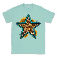 Seafoam western leopard star Classic Tee - HRA Design Shop