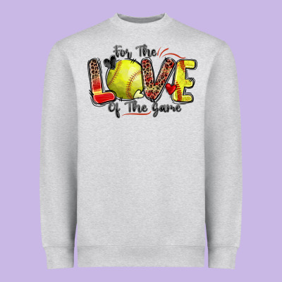 For The Love Of The Game Softball Heavyweight Sweatshirt Designed By Zillion Design Studio