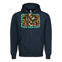 Navy Christmas cross Zipper Hoodie - JahusDesignShop