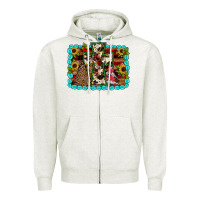 Oatmeal Heather Christmas cross Zipper Hoodie - JahusDesignShop