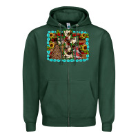 Sports Green Christmas cross Zipper Hoodie - JahusDesignShop