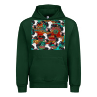 Foreset Green holstein cows with gemstone Urban Hoodie - BarkalooDesign