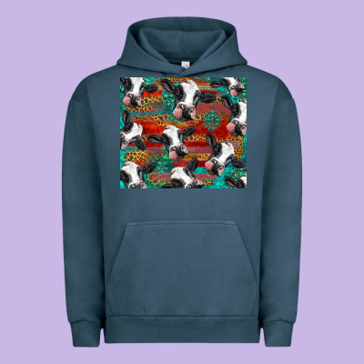 Holstein Cows With Gemstone Urban Hoodie Designed By Barkaloodesign