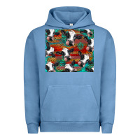 Pigment Pebble Blue holstein cows with gemstone Urban Hoodie - BarkalooDesign