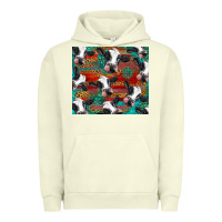 Pigment Pistachio holstein cows with gemstone Urban Hoodie - BarkalooDesign