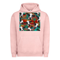 Pigment Salmon holstein cows with gemstone Urban Hoodie - BarkalooDesign