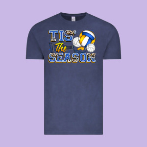 Tis' The Season Volleyball Vintage Tee Designed By Zillion Design Studio
