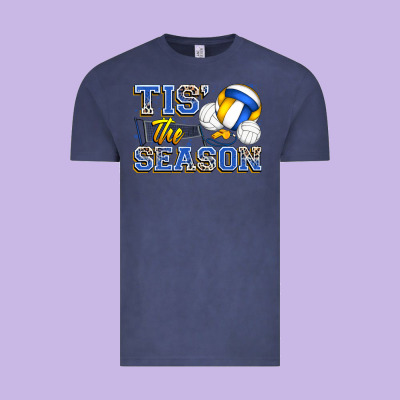 Tis' The Season Volleyball Vintage Tee Designed By Zillion Design Studio