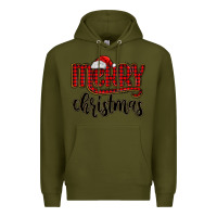 Army Green merry christmas Premium Hoodie - MaliasSmallBusiness
