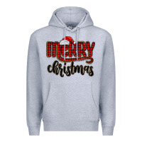 Heather Grey merry christmas Premium Hoodie - MaliasSmallBusiness