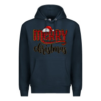 Navy merry christmas Premium Hoodie - MaliasSmallBusiness