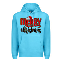 Ocean Blue merry christmas Premium Hoodie - MaliasSmallBusiness