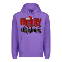 Purple merry christmas Premium Hoodie - MaliasSmallBusiness