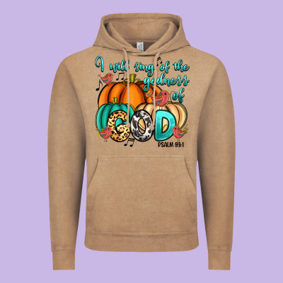 Vintage Hoodie i will sing of the godness of god psalm 89 1