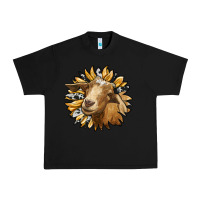 Black sunflower with goat Urban Heavy Tee - RanaPortraitStore