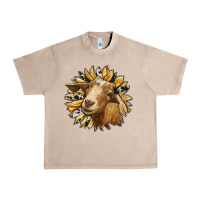 French Oak sunflower with goat Urban Heavy Tee - RanaPortraitStore