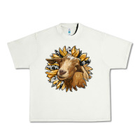 Pistachio sunflower with goat Urban Heavy Tee - RanaPortraitStore