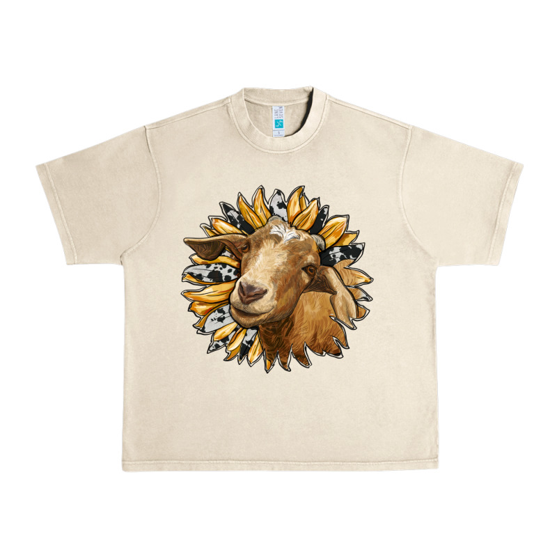 Sunflower With Goat Urban Heavy Tee by RanaPortraitStore | Teevron
