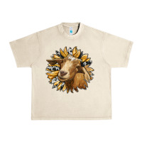Sandshell sunflower with goat Urban Heavy Tee - RanaPortraitStore