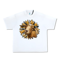 White sunflower with goat Urban Heavy Tee - RanaPortraitStore