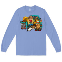 Colony Blue western Truck with gnomes Long Sleeve Tee - HRA Design Shop
