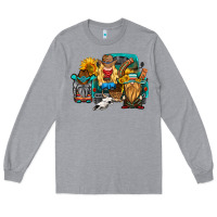 Heather Grey western Truck with gnomes Long Sleeve Tee - HRA Design Shop