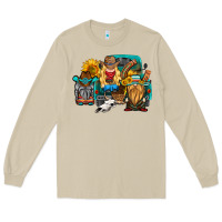 Mushroom western Truck with gnomes Long Sleeve Tee - HRA Design Shop