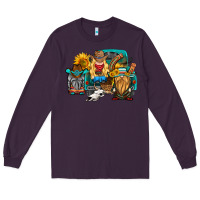 Plum western Truck with gnomes Long Sleeve Tee - HRA Design Shop