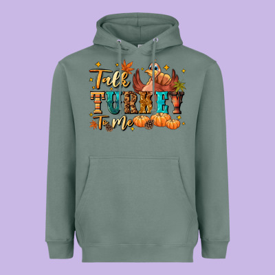 Talk Turkey To Me Heavyweight Hoodie Designed By Nancycooperartshop