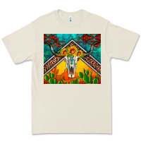 Bone western sunflowers longhorn bull skull Premium Tee - Artiststas