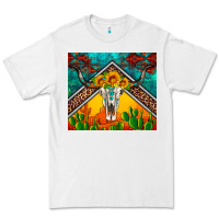 White western sunflowers longhorn bull skull Premium Tee - Artiststas