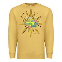 Antique Gold here comes the sun Premium Sweatshirt - MaliasSmallBusiness